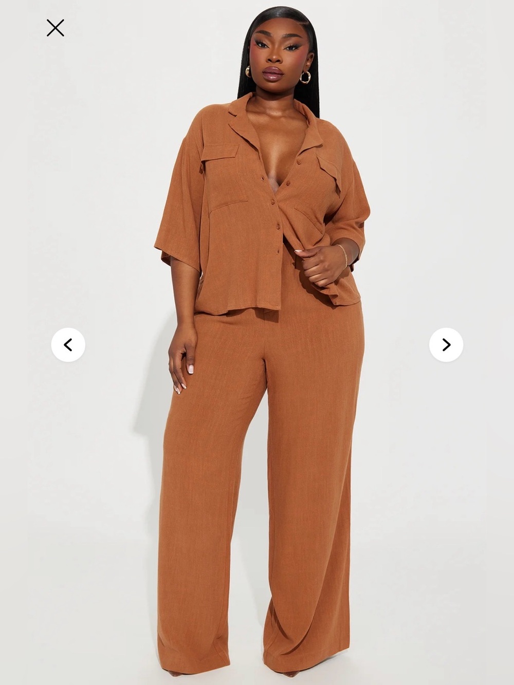 Fashion Nova High Waist Linen Pants (size Large)